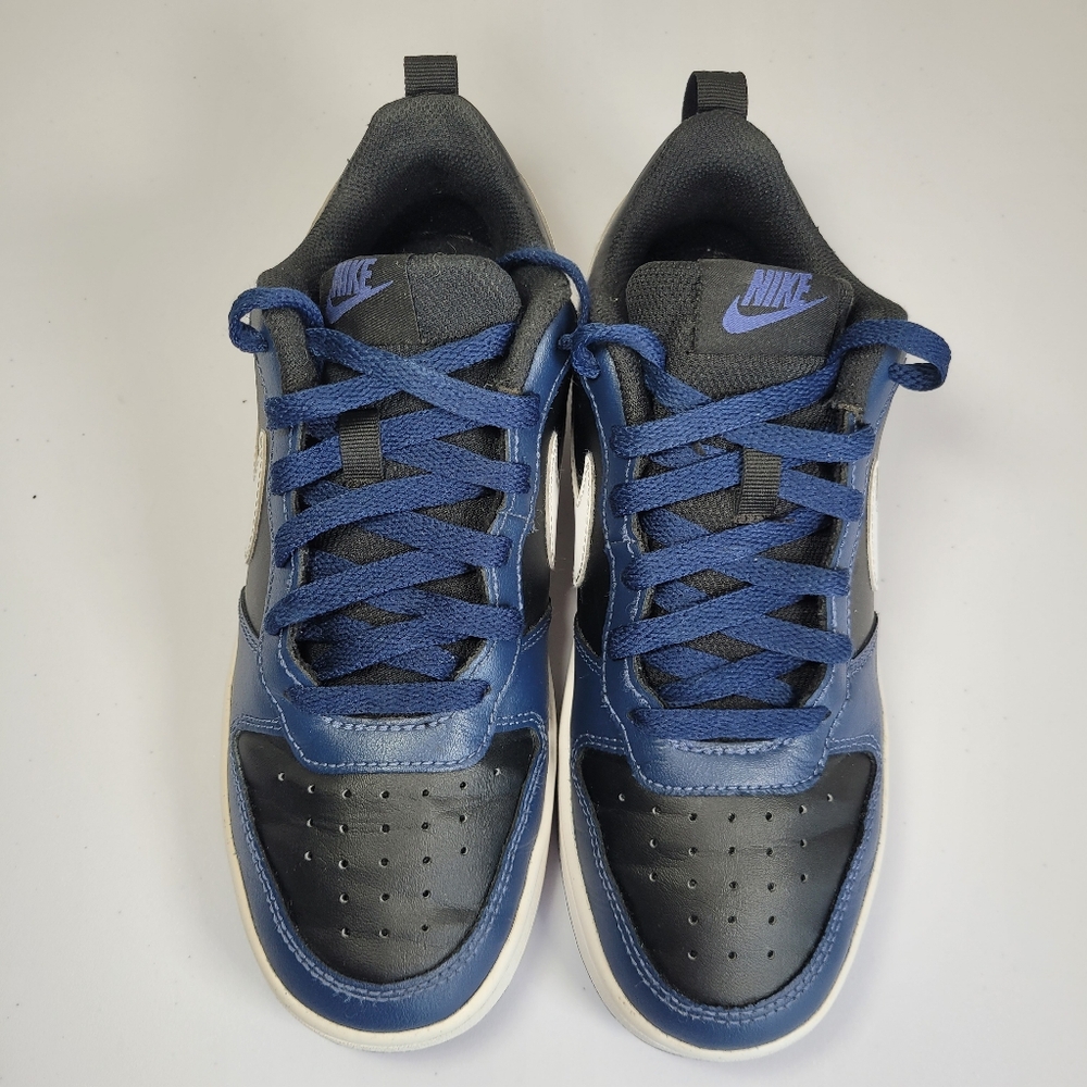 Nike Court Borough Low 2 GS 6Y Black and Navy Sneakers - Picture 3 of 8